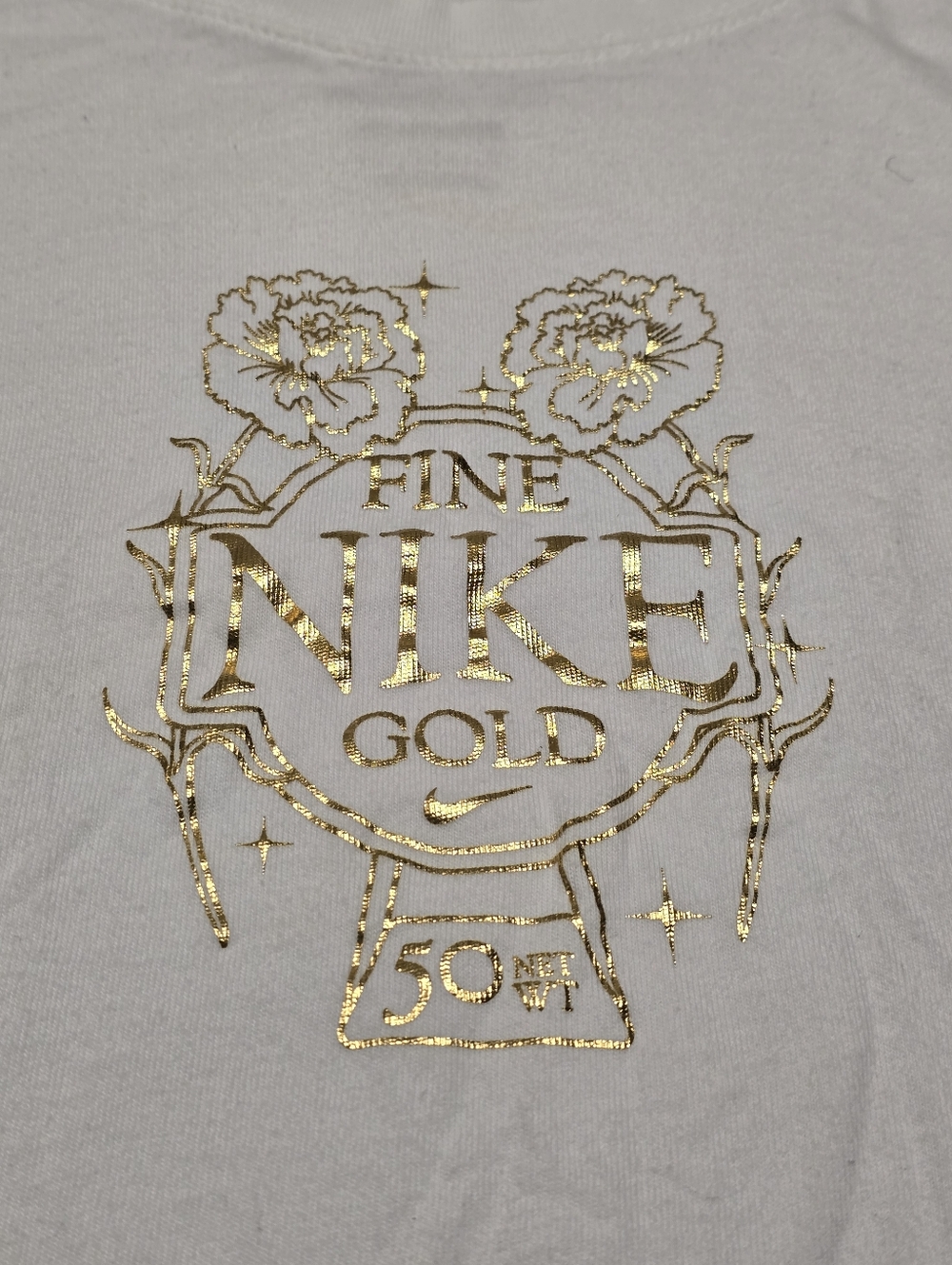 Nike " Fine Gold " T-Shirt Women's T-shirt Sz S